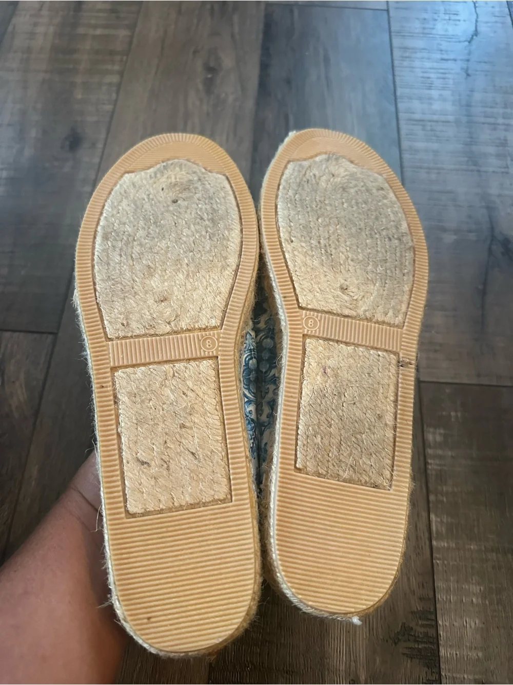 Brighton Belinda Espadrilles Blue & White Tile Print Women’s 8